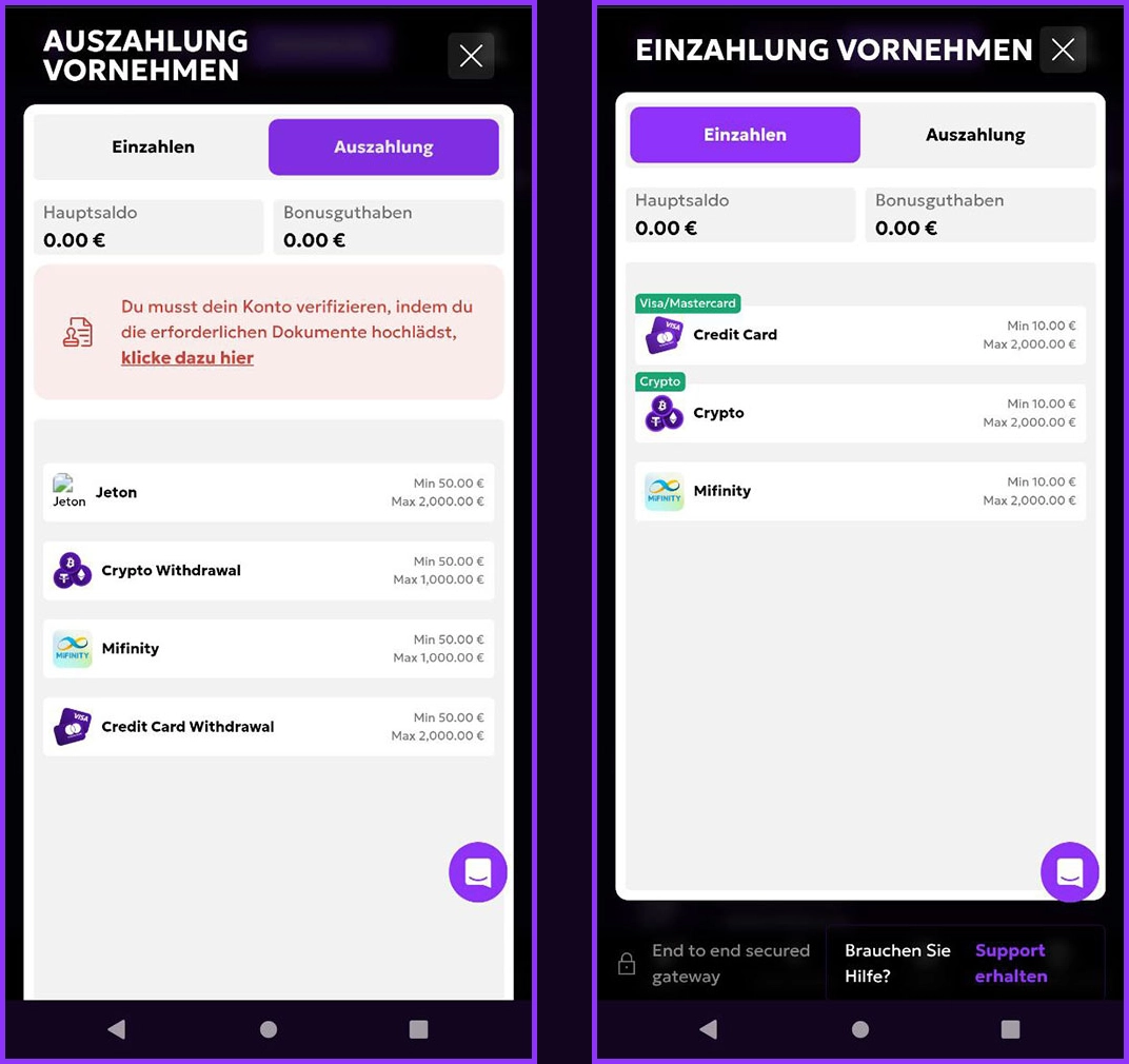 Grenzen für Ein- und Auszahlungen bei Weezybet kennen